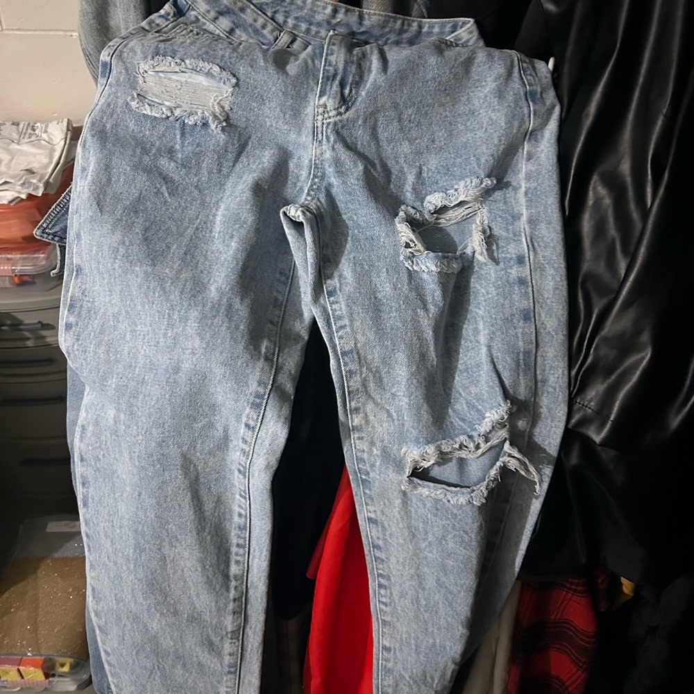 SHEIN Light Blue Denim Jeans